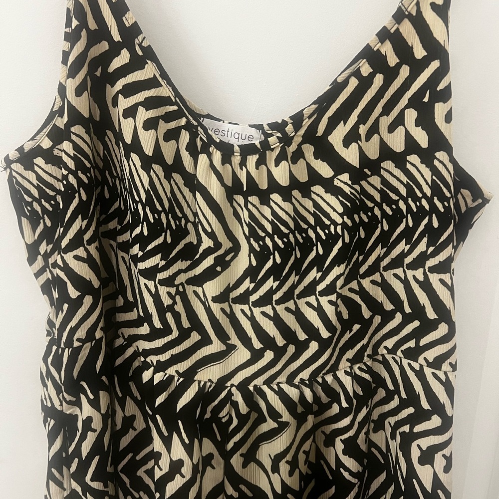 Women’s Black and White Casual Jumpsuit - Picture 3 of 11